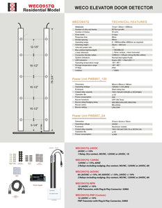 Weco Door Detector 957Q-24VDC (Residential/Slim Model) Weco Delco Elevator Products